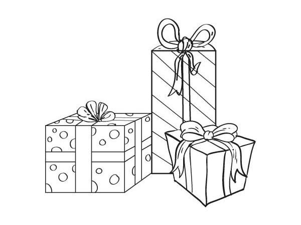 Online coloring book: Christmas gifts coloring book